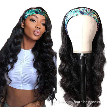 Cheap Wholesale Brazilian Human Hair Glueless Headband Wig Human Hair Body Wave Full Machine Made Non Lace Wigs For Black Women